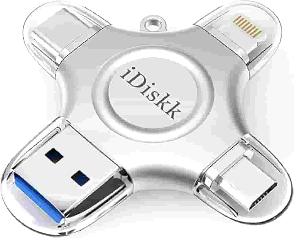 Pen Drive com Conectores Apple Lightning + USB 3.0 + Tipo C + Micro USB, 128GB da iDiskk