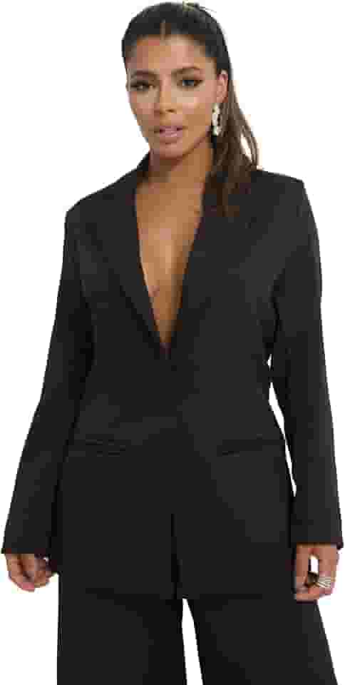 Blazer Feminino Alfaiataria Alongado Social Terninho