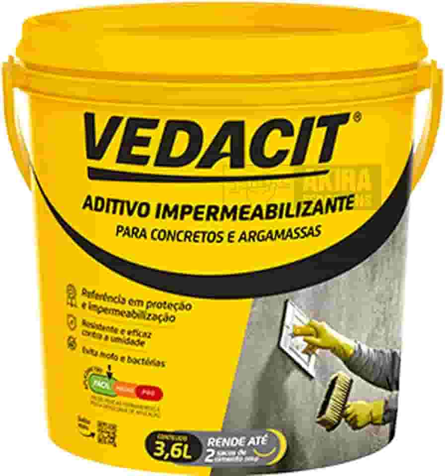 Aditivo Impermeabilizante para Concreto, Branco, 3.6 L, Vedacit