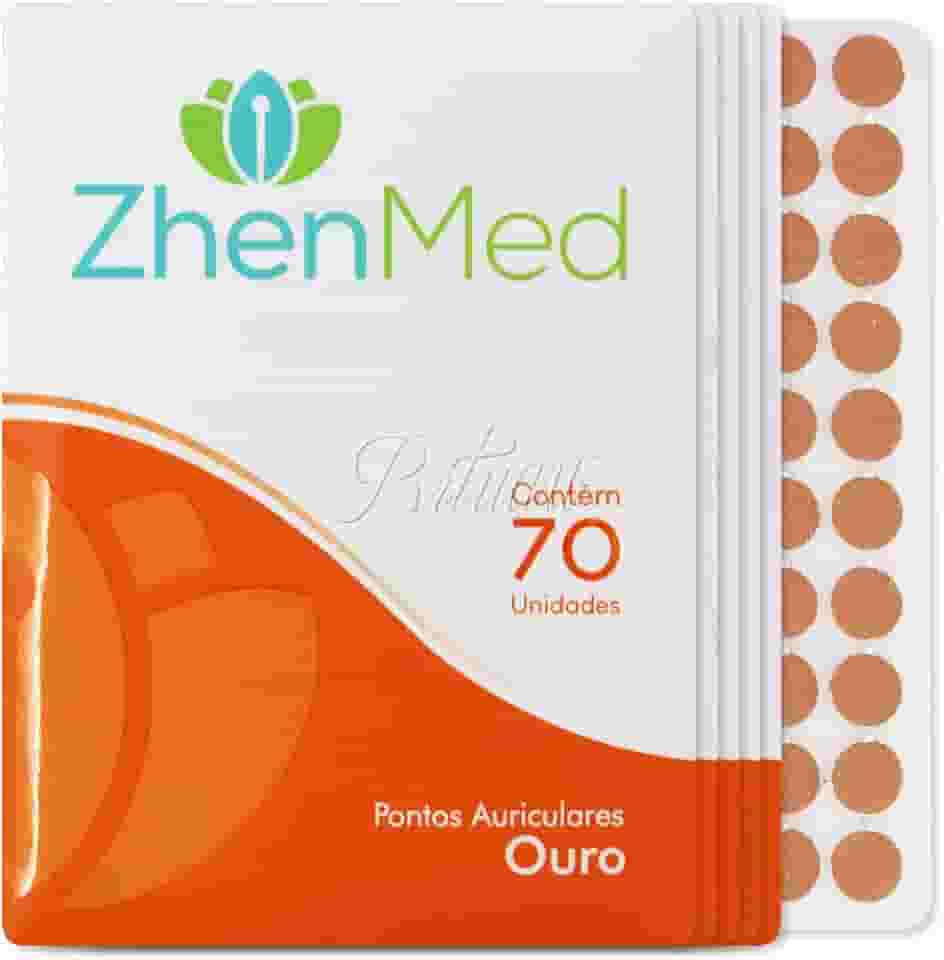 Ponto Auricular Ouro 350 Pontos Zhenmed Auriculoterapia (Esparadrapo Redondo)