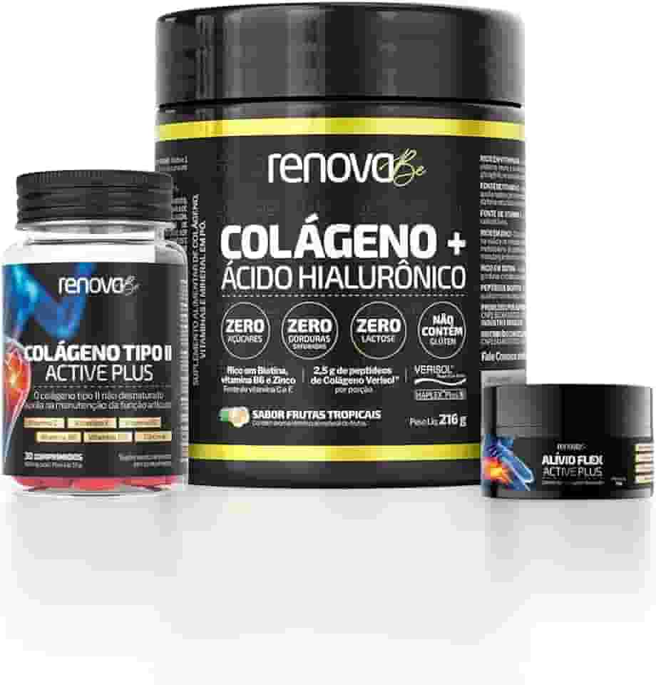 Kit Colágeno Verisol Pele e Colágeno Tipo 2 Ossos Renova Be (1 Tropical - 1 Tipo II)