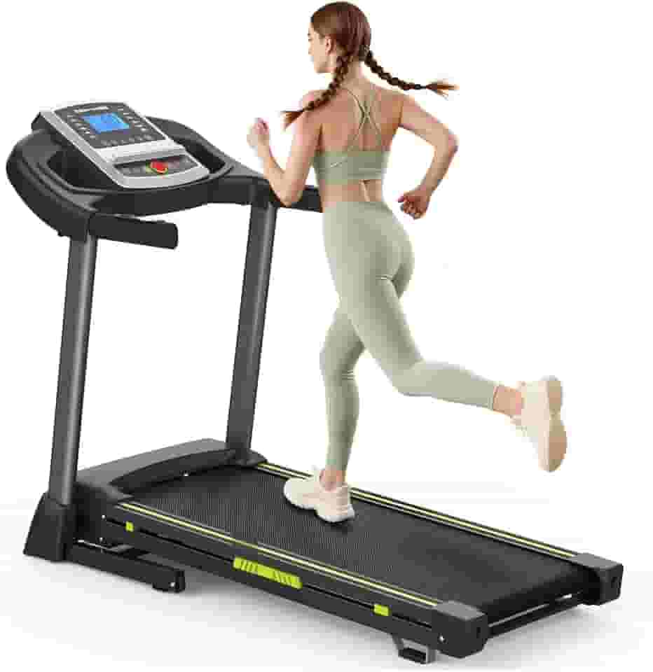 Esteira portátil dobrável com alças, 3,5 HP, 4% de inclinação fixa, 0,5 a 7,5 MPH, capacidade de 150 kg, máquina de corrida elétrica para casa