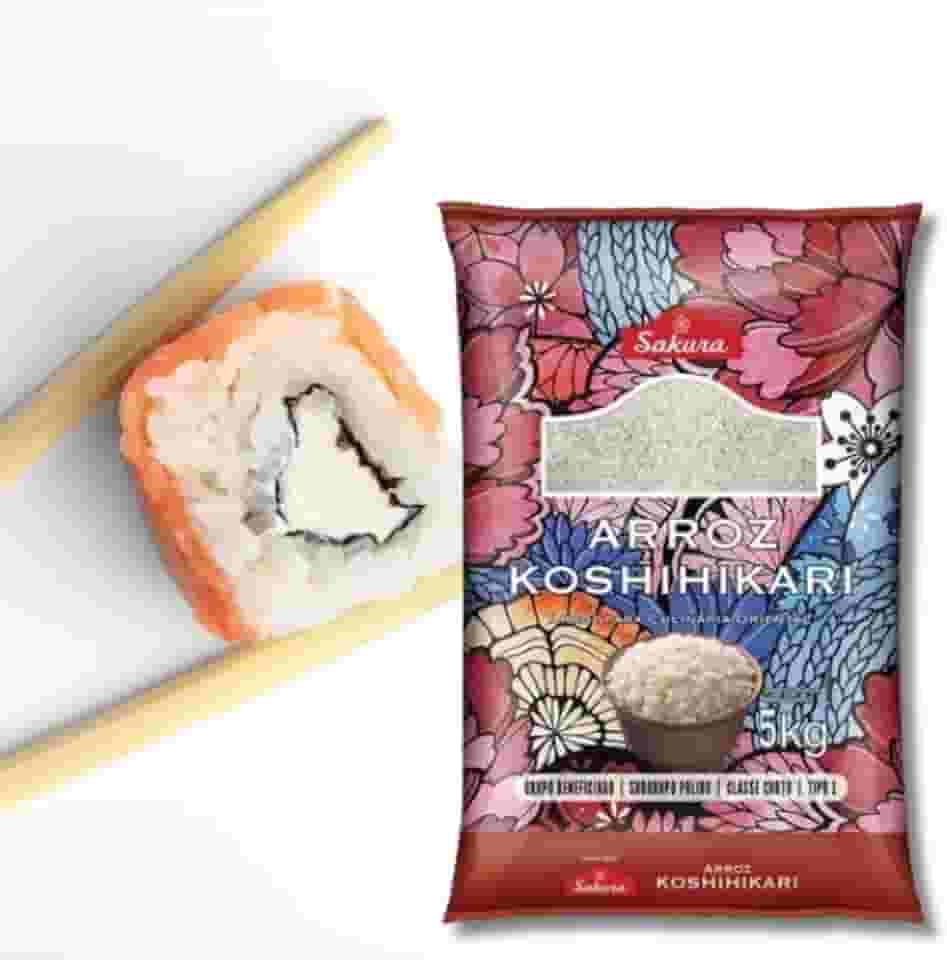 Arroz Grão Curto Koshihikari Sakura 5Kg - Ideal para Sushi