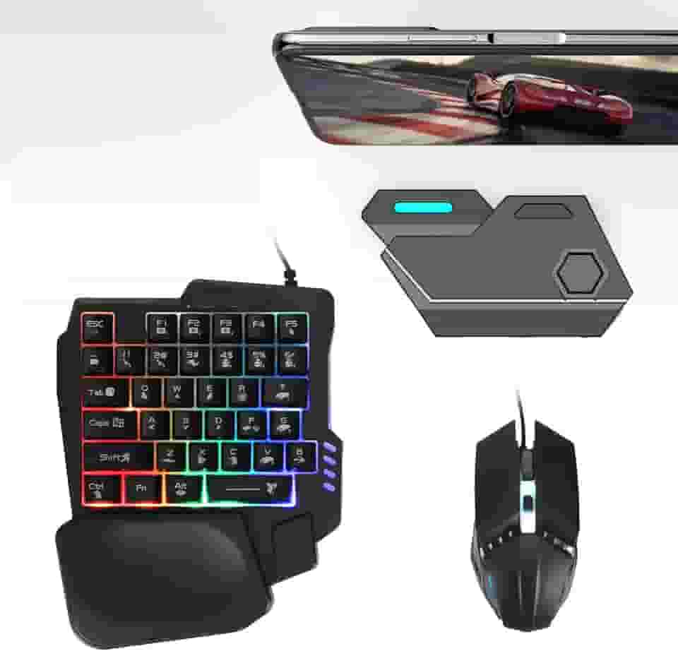 Conversor de teclado e mouse, suporte para celular G4, alta sensibilidade, 5.0, conversor de teclado e mouse para reproduzir durante o carregamento do celular
