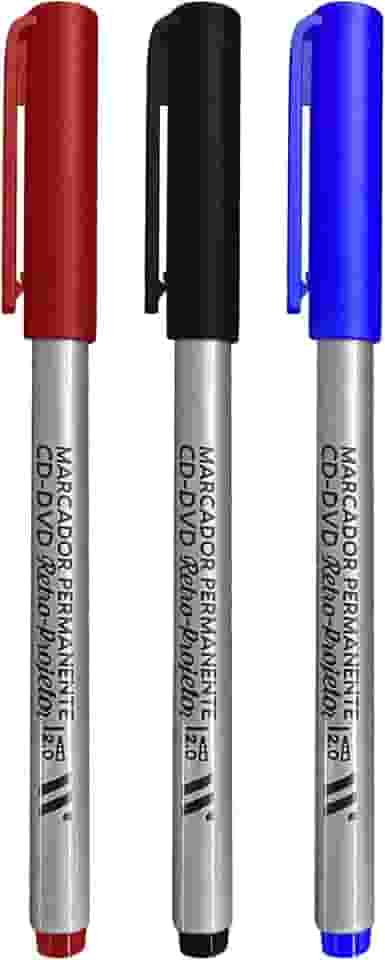 Caneta CD-DVD 2 mm, Newpen, Marcador, 3 Unidades, Multicor