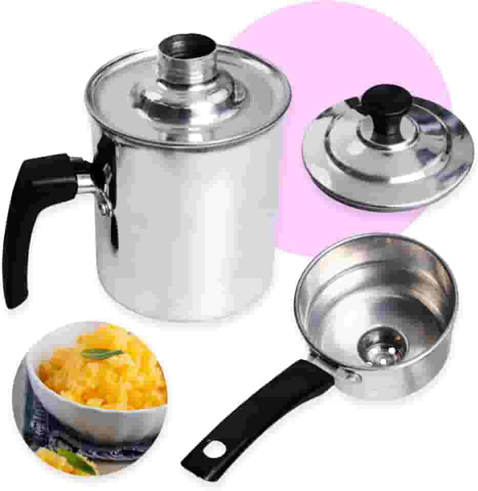 Cuscuzeira Individual de Alumínio - Cuscuzeiro Mini Panela a Vapor Individual Para Cuscuz, Cozimento Rápido - Alumínio Polido