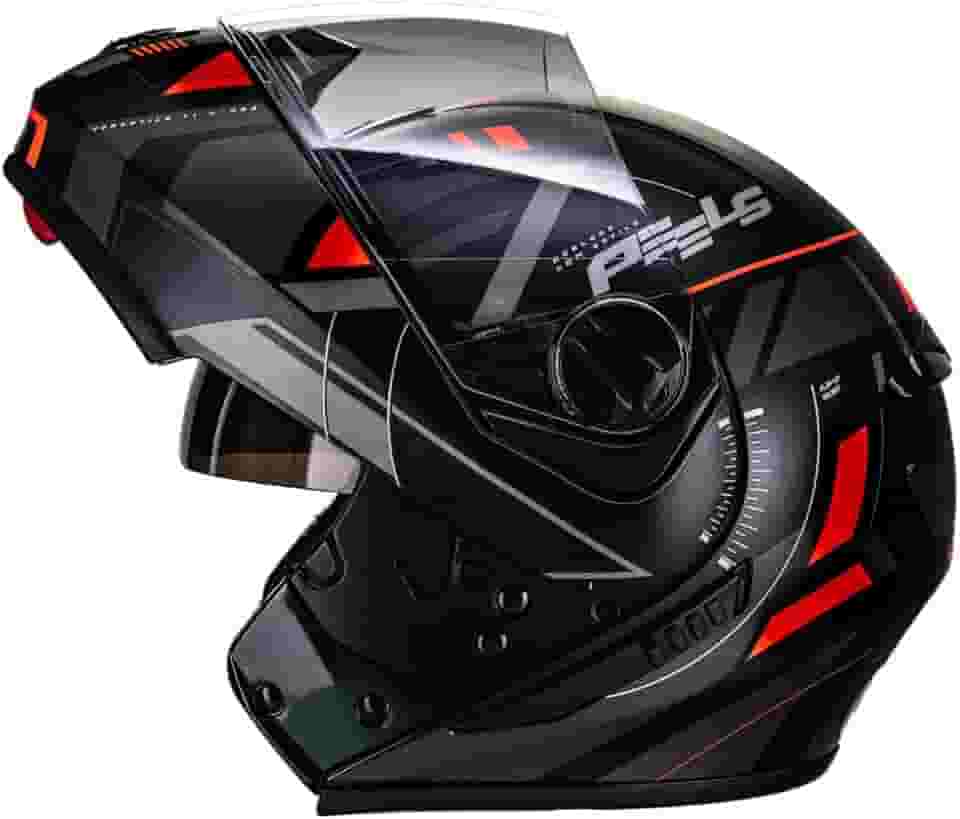 Capacete Peels U-RB2 Dynamic Preto Vermelho Fosco