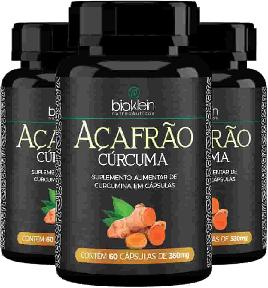 Kit 3 Curcuma Longa L Açafrão 80mg Curcumina 60 Cápsulas Bioklein