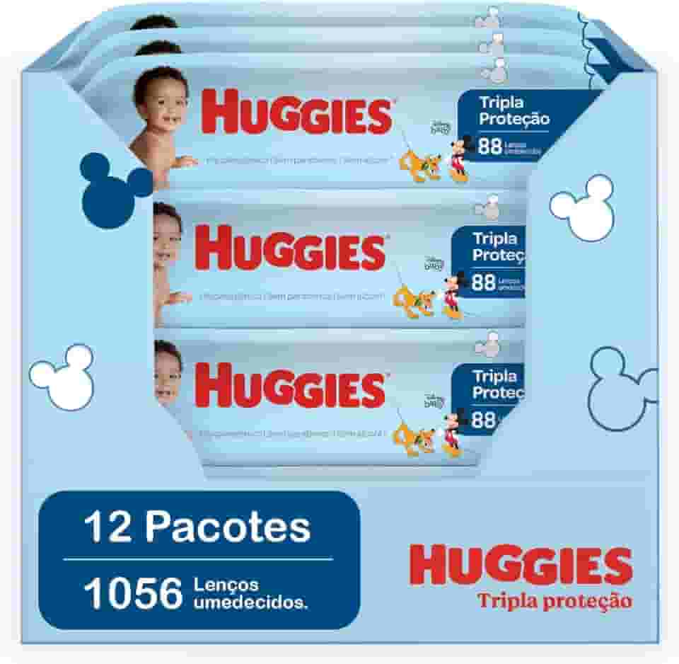 Huggies Lenços Umedecidos Higiene Diária Rendem 2x Mais 12 x 88 Un