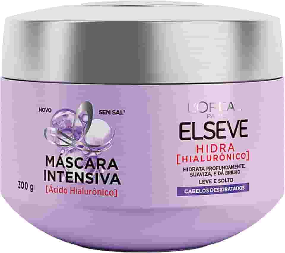 Creme de Tratamento Preenchedor L'Oréal Paris Elseve Hidra Hialurônico, 300g, Máscara Capilar de Hidratação Profunda e controle de Frizz; Preenche a fibra capilar, Indicado para todos