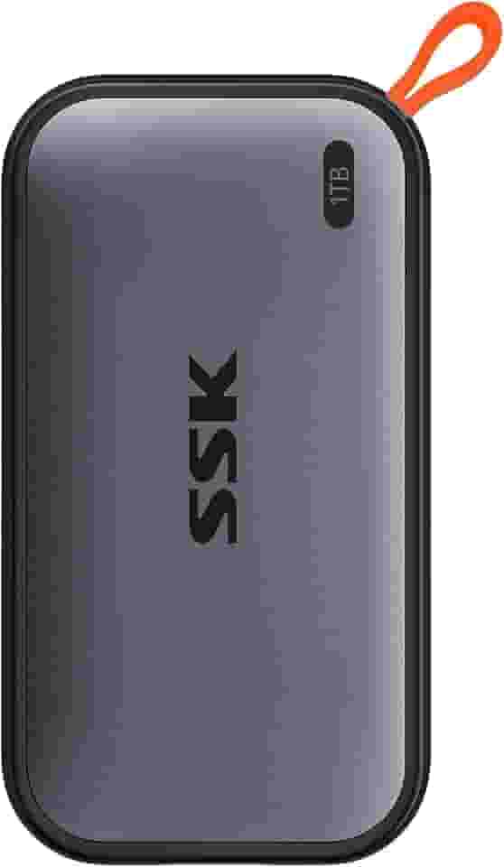 SSK SSD NVME externo portátil de 1 TB, até 1050 MB/s velocidade de transmissão extrema USBC 3.2 Gen2 unidade de estado sólido para smartphones tipo C, PS5, Xbox, laptop, MacBook/Pro/Air e mais