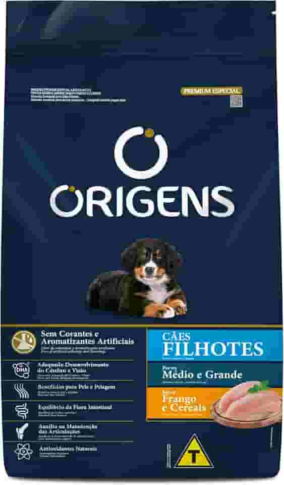 Origens Ração Seca Para Cães Filhotes De Médio Porte Sabor Frango 3Kg