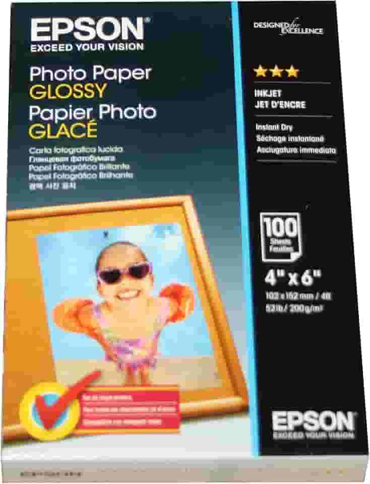 Epson Papel, foto brilhante, 4X6, 100 unidades