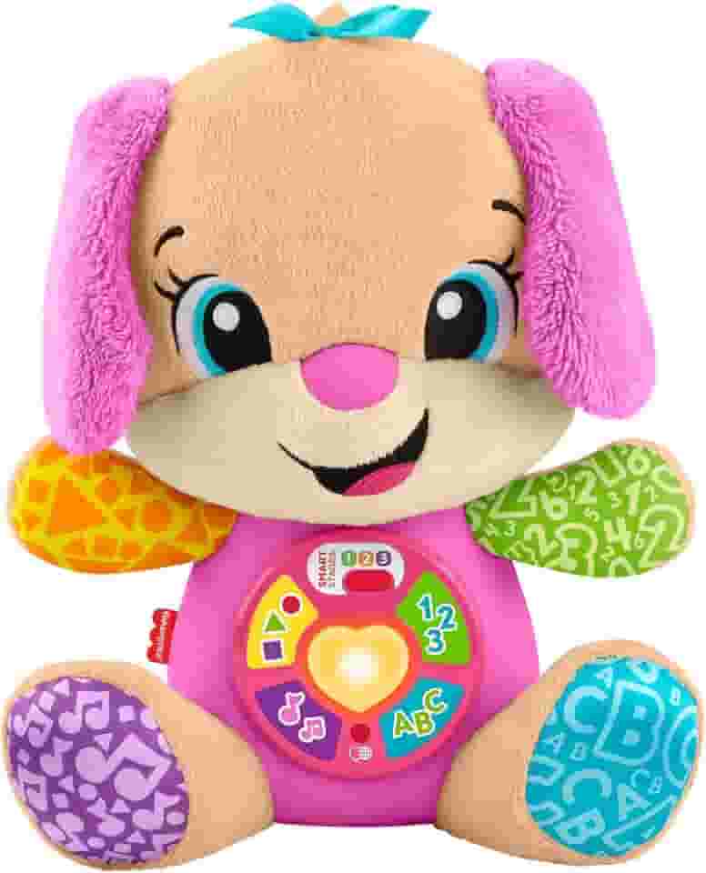 Fisher-Price Aprender e Brincar Brinquedo para Bebês Irmã do Cachorrinho Aprende Comigo para crianças a partir de 6 meses