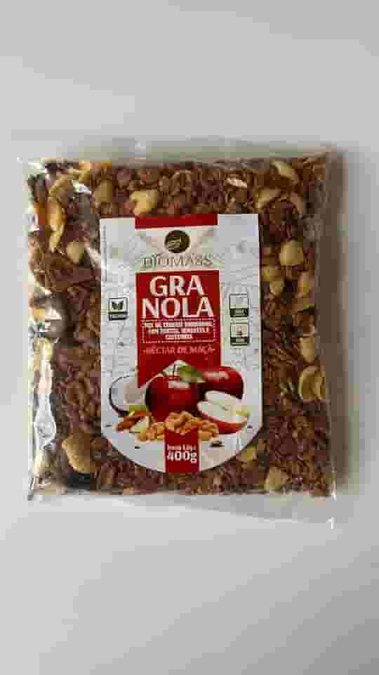 Granola Néctar de Maçã Biomass, Mix de Cereais com Frutas e Castanhas, Vegano, 400g