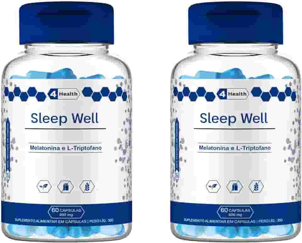 Sleep Well Melatonina & L-triptofano 500mg - 4 Health - 2 POTES