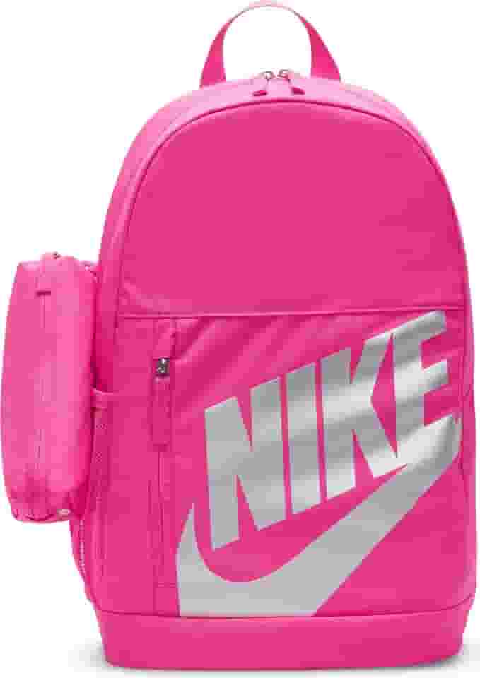 Mochila Nike Elemental Kids unissexo Laser fúcsia/metal prateado 20 Litros Pink