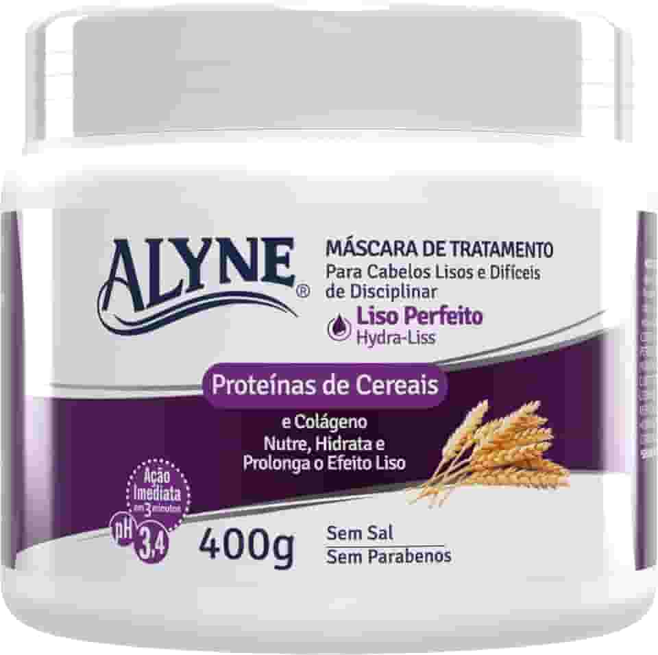 Alyne, Máscara de Tratamento, Para Cabelos, Liso Perfeito, 400 g, Roxo