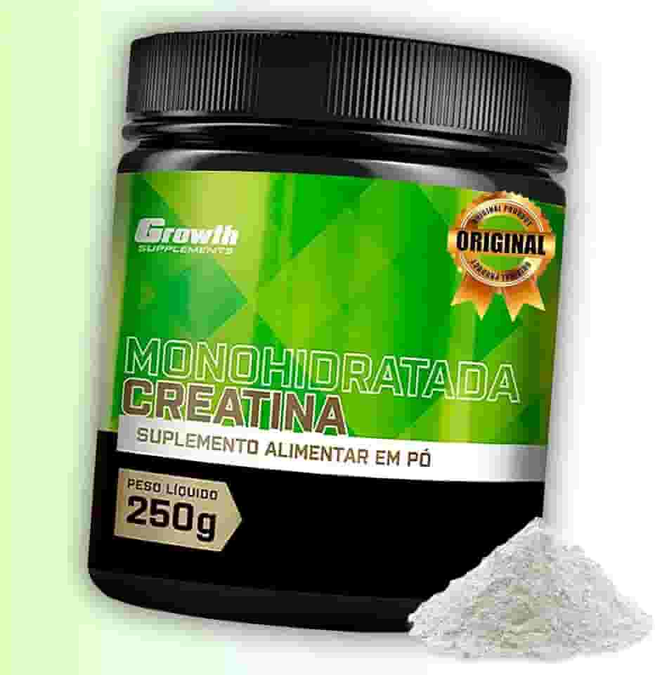 Suplemento em pó Growth Supplements Creatina Pura em pote de 250g