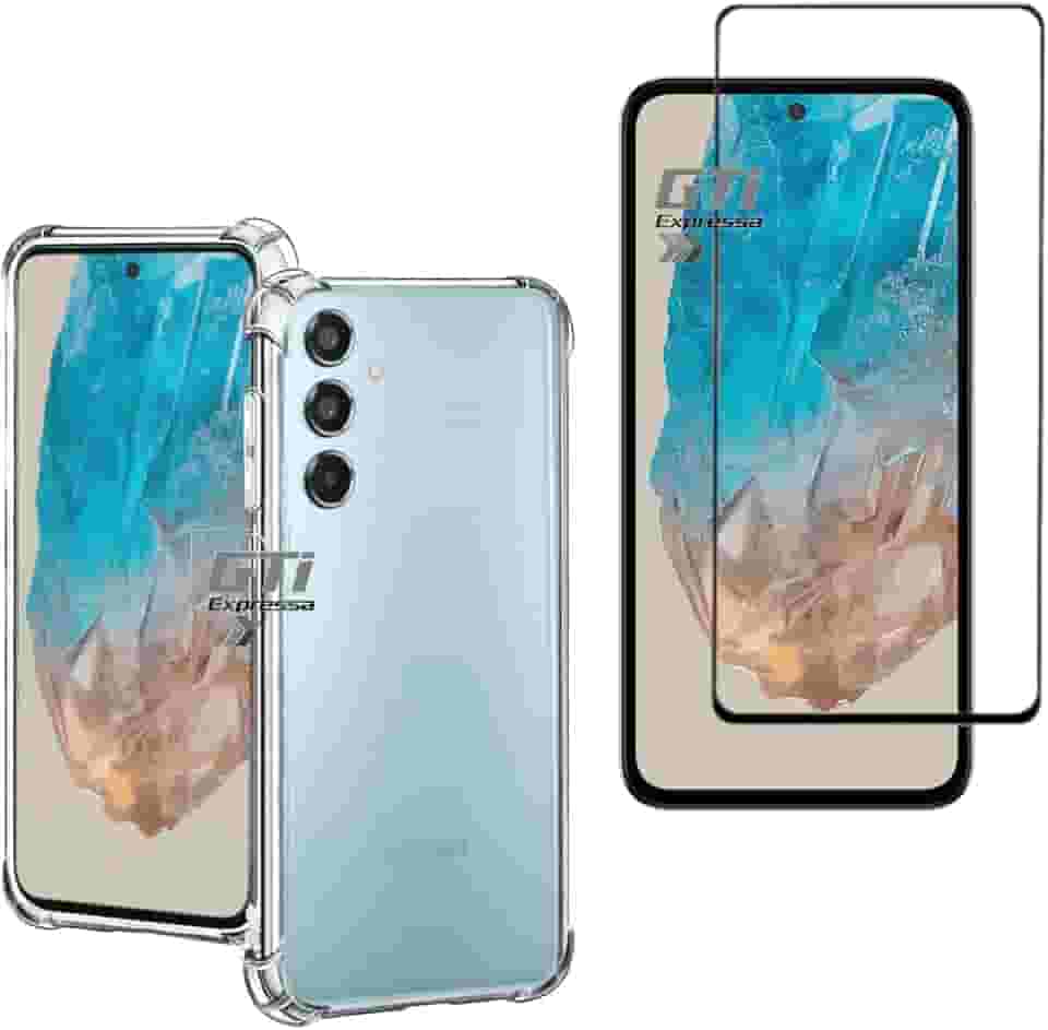 Kit Capa Anti Impacto e Película De Vidro 3D 9D Compatível Para Galaxy M35
