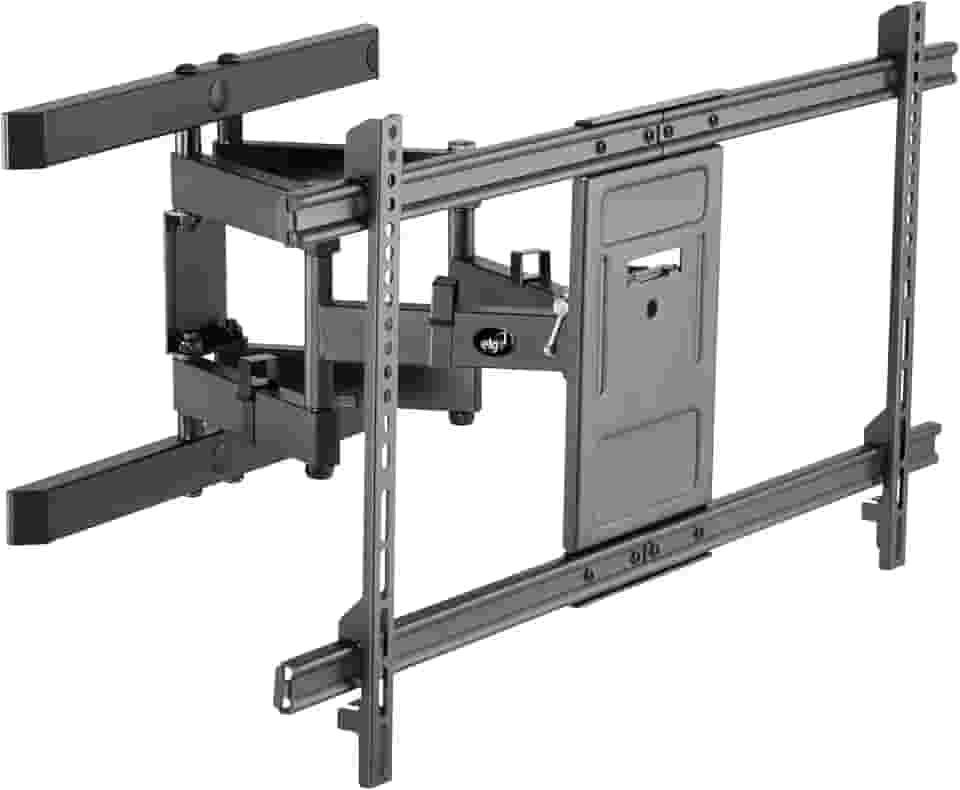 Suporte de TV Articulado de Parede, Inclinação Horizontal e Vertical, Peso Máximo de 60 Kg, TVs Planas e Curvas de 50'' a 90'', Preto, A02V8N, ELG