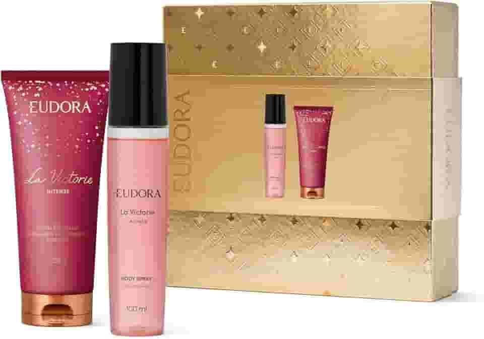 Eudora La Victorie Intense Kit Presente: Intense Body Spray Desodorante 100ml + Creme Acetinado Hidratante Desodorante Corporal 200g