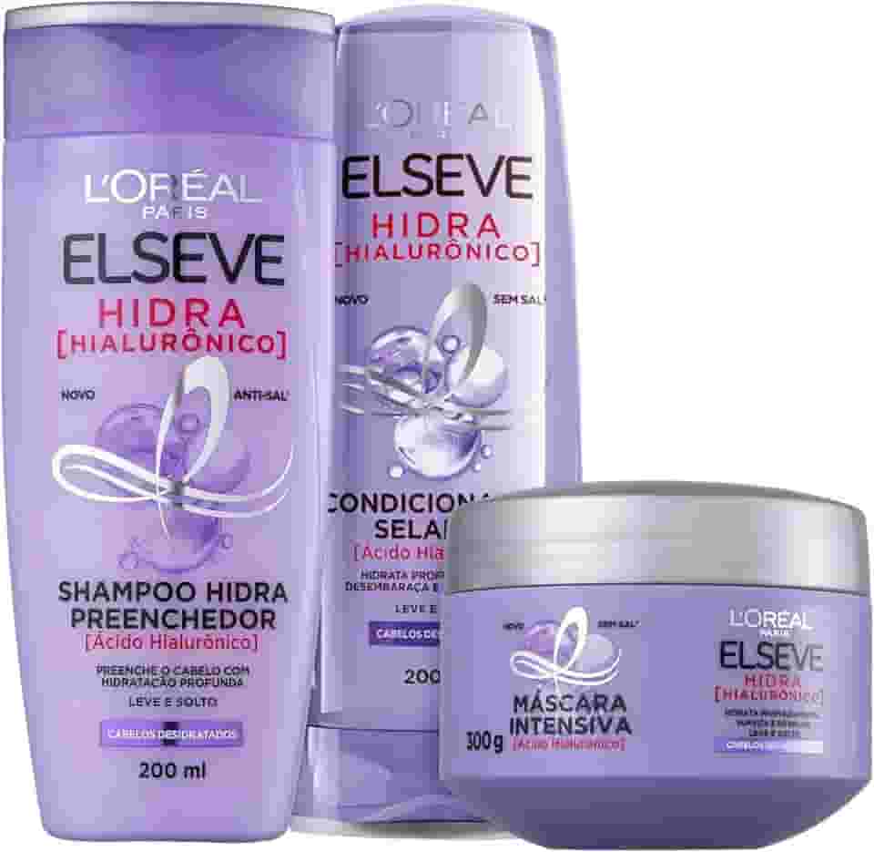 Kit Elseve L'Oréal Paris Hidra Hialurônico Trio (3 Produtos)