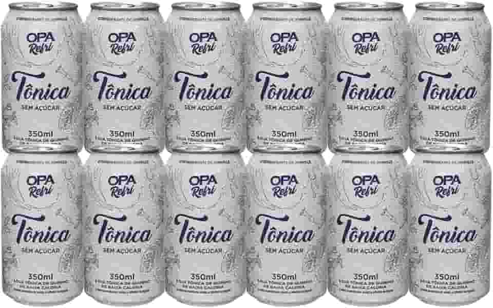 Pack 12 unidades Água Tônica de Quinino de Baixa Caloria 350ml Opa Bier