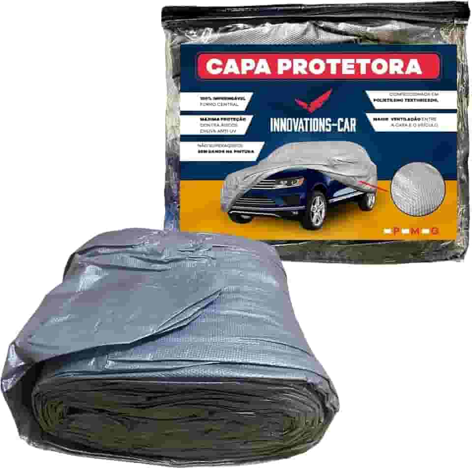 Capa Cobrir Carro Protetora Anti-uv 100% Impermeável Forrada (Tamanho G)