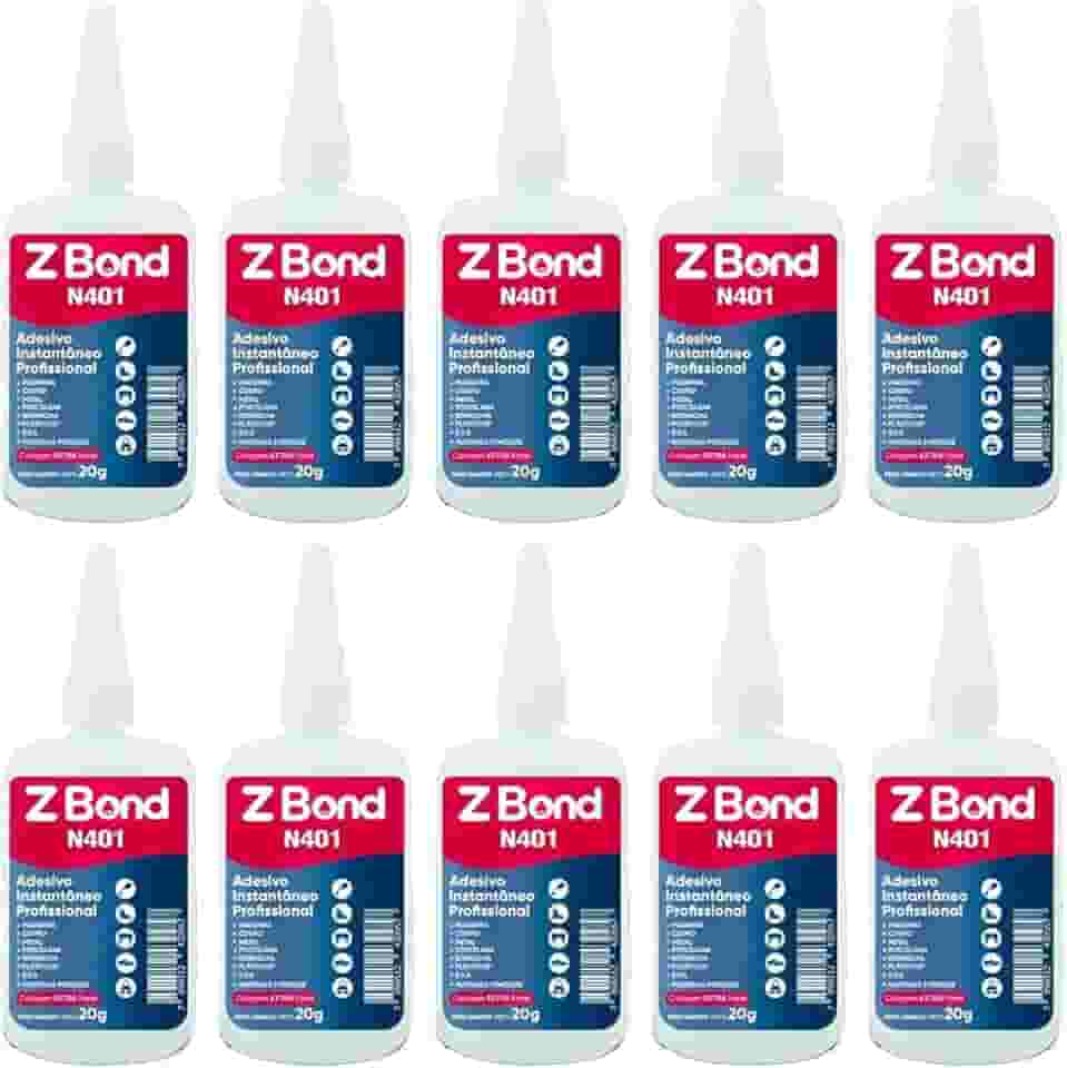 Cola Instantânea, Transparente, Adesivo Multiuso para Metal, Cortiça, Couro, Cerâmica, Borracha, Madeira, MDF, Tecidos e Plásticos, Secagem Rápida 3-8 Segundos Zbond 100g