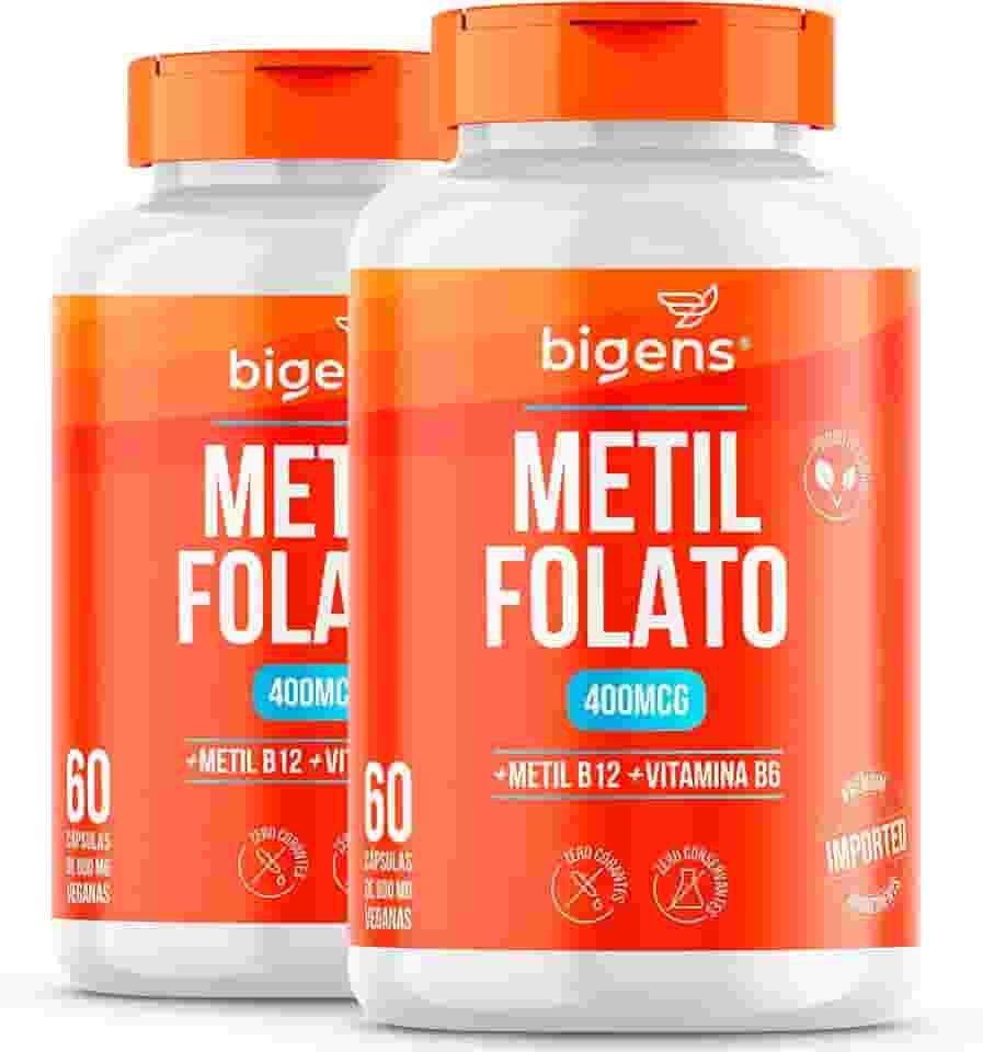 Kit 2 Metilfolato 60cps Ácido Fólico Ativo Biogens