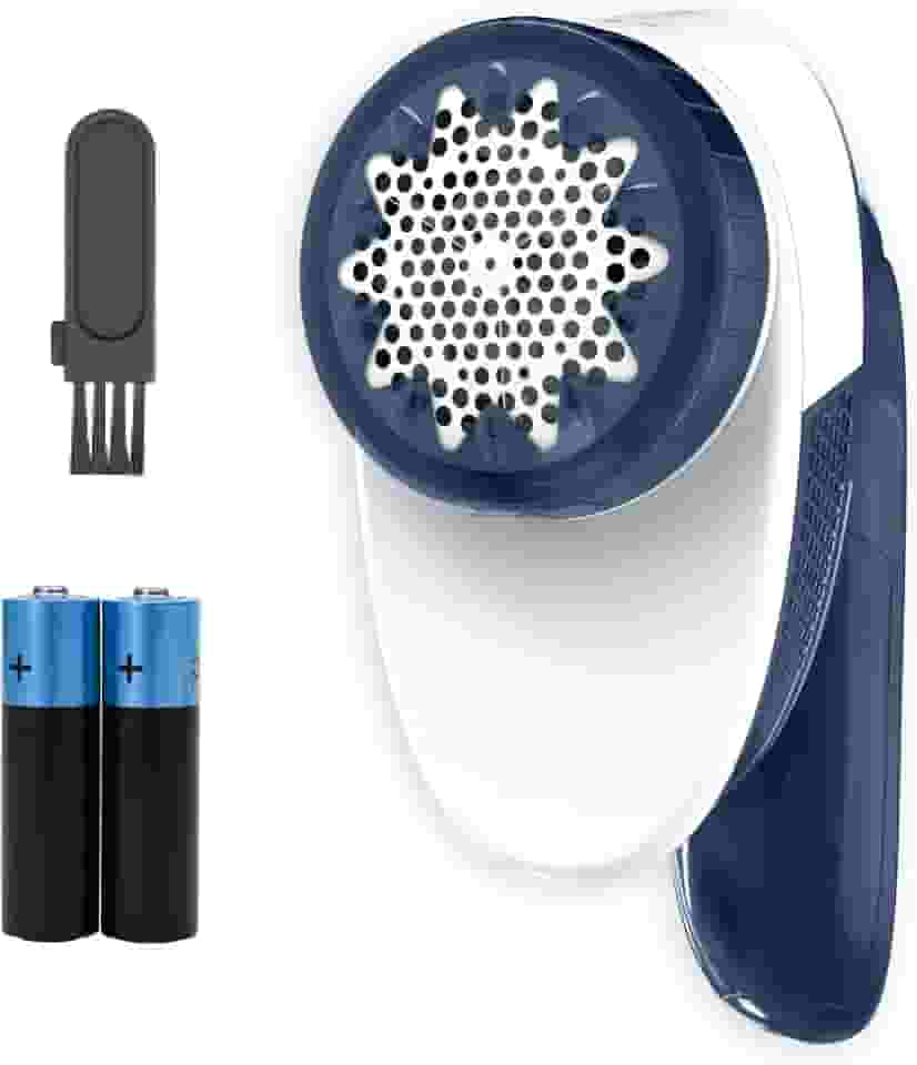 Papa Bolinhas e Fiapos Arno Azul e Branco PBAZ, com manuseio ergonômico, ideal para todos os tecidos, 2 pilhas AA incluídas