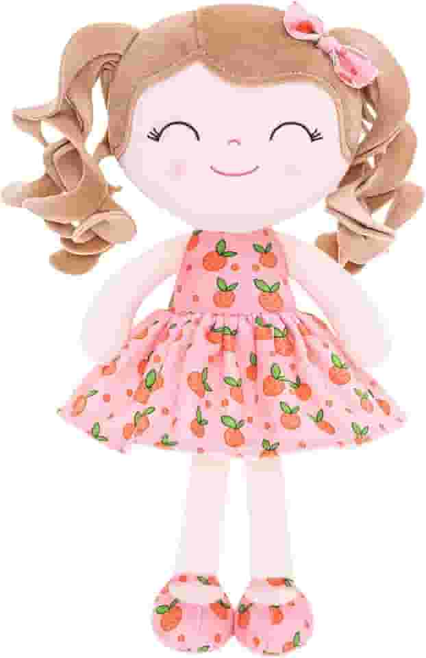 Gloveleya Soft Dolls Plush Figure Baby Doll Gift Orange 12inches