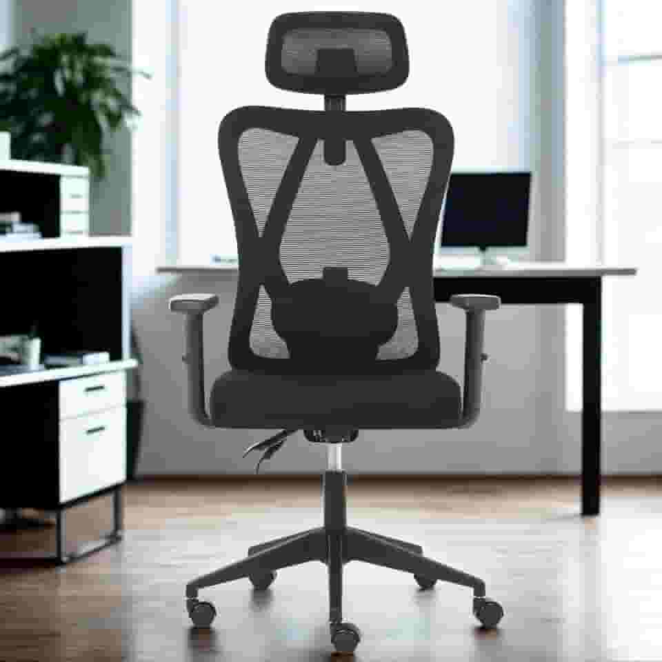 Cadeira de Escritório Presidente Reclinável NR17 Apoio Lombar Duoffice Allure DU335