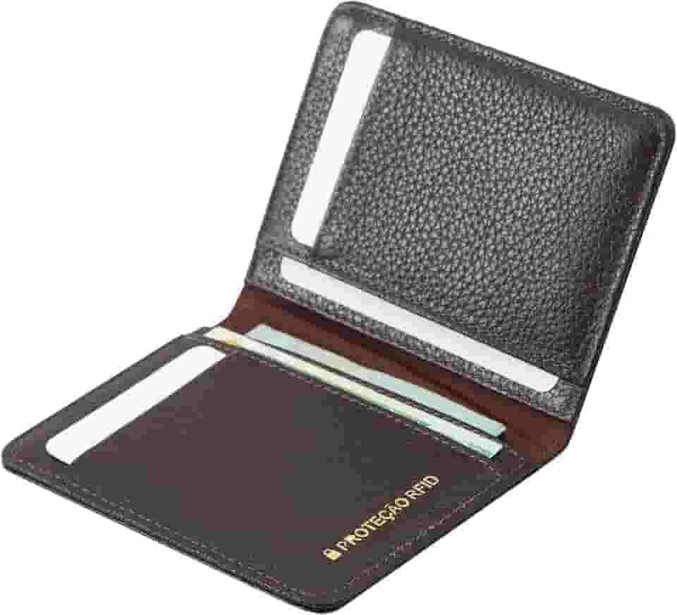 Carteira Masculina de Couro Bovino Legítimo com Proteção Antifurto RFID Couro50 661