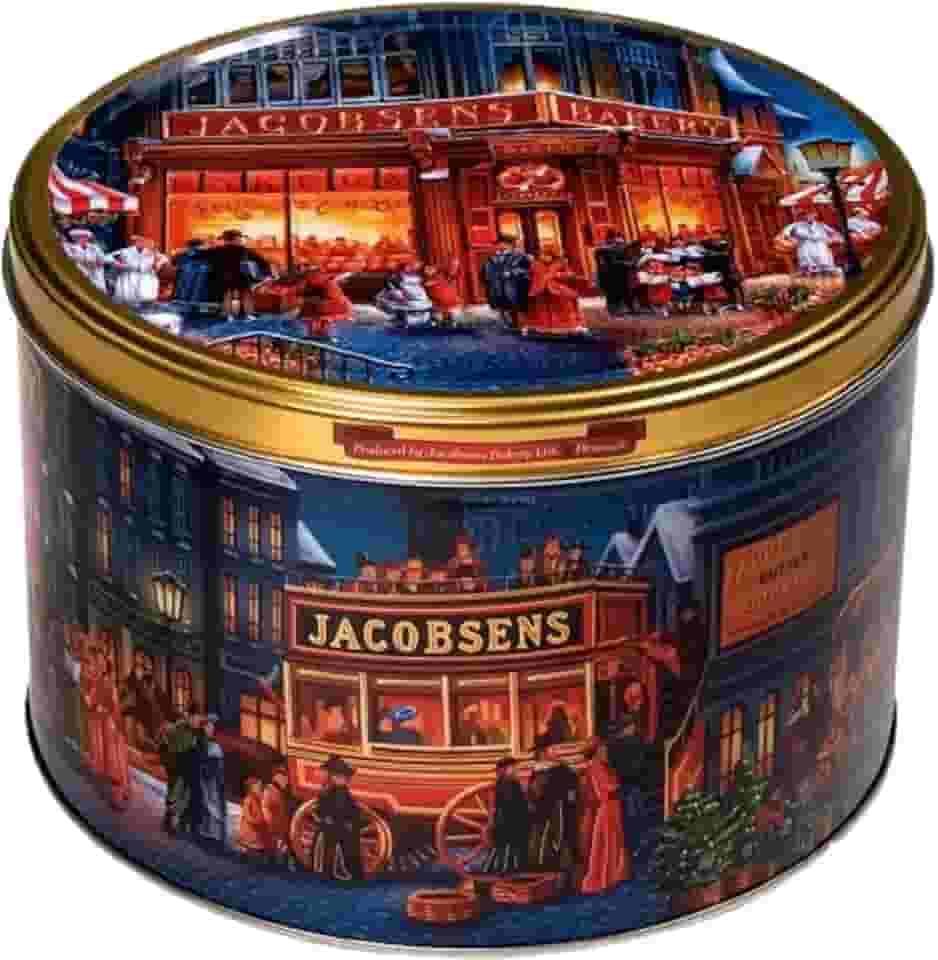 Biscoito Amanteigado em Lata Importado Dinamarquês JACOBSENS "THE MARKET PLACE" 100% Manteiga - Sem Gordura Vegetal 340g