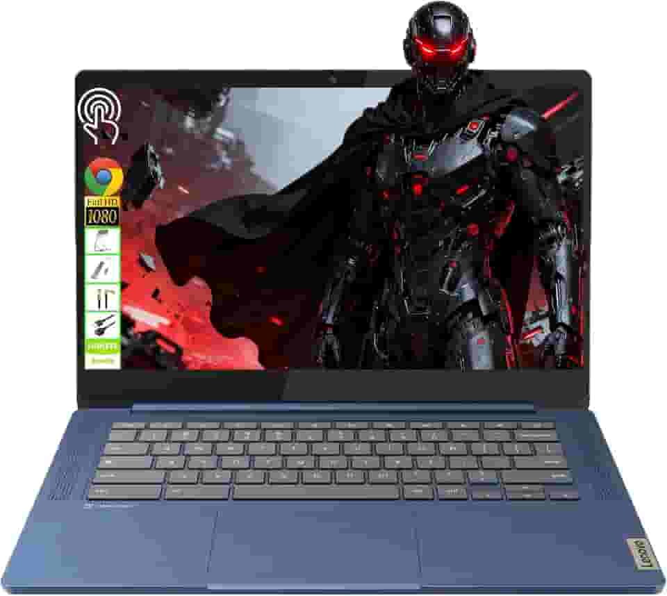 Lenovo IdeaPad Slim 3 Chromebook 35.6 cm FHD Touchscreen, MediaTek Kompanio 520, 4GB RAM, 64GB eMMC + 64GB USB Flash Drive, econômico para estudantes, usuários cotidianos e simples, Chrome OS, pacote