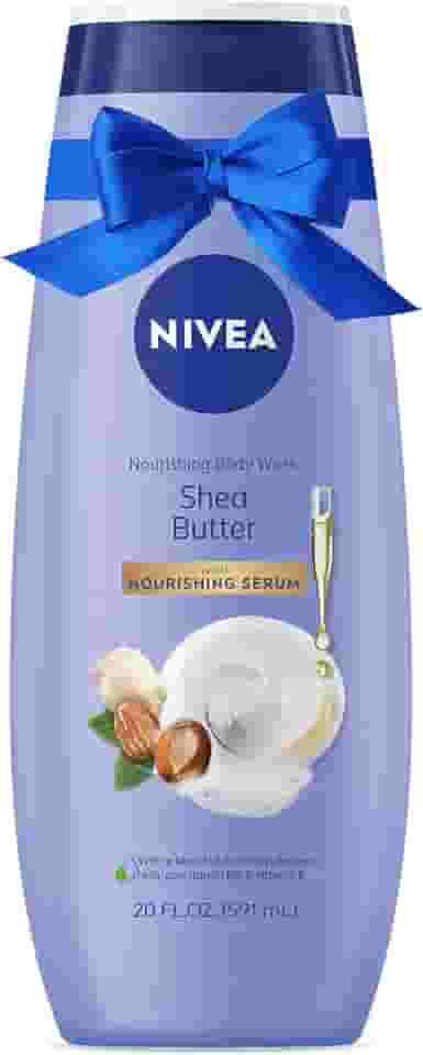 NIVEA Shea Butter Nourishing Body Wash, Moisturizing Body Wash for Dry Skin, 20 Fl Oz Bottle