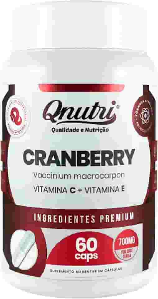 Cranberry 700mg 60 Cápsulas Suplemento Natural Sem Glúten Produto em Cápsulas Qnutri