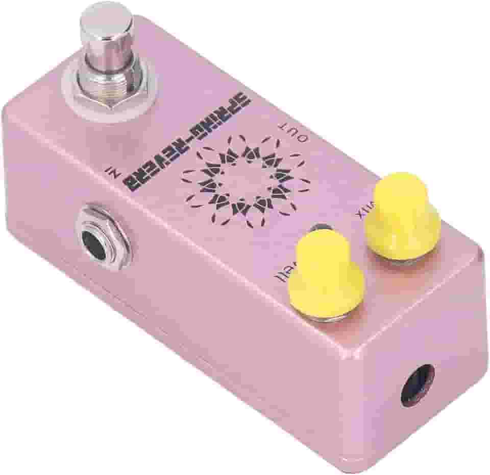 Pedal de Guitarra Reverb de Mola, True Bypass, Melhora o Som da Sua Guitarra, Conectividade Versátil para Baixistas de Guitarra Elétrica