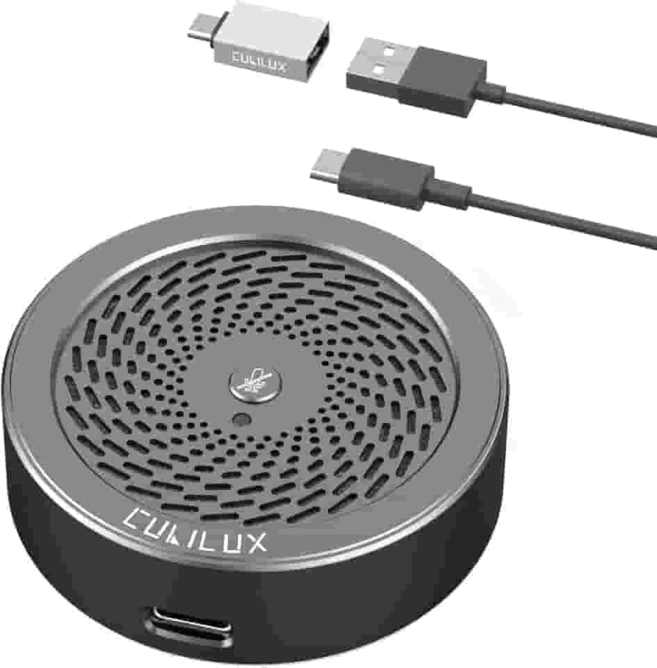 Cubilux Microfone de conferência USB, microfone de mesa USB para reuniões de vídeo, Skype, Zoom, equipes, microfone omnidirecional de mesa portátil USB para PC, laptop, MacBook, 3 metros
