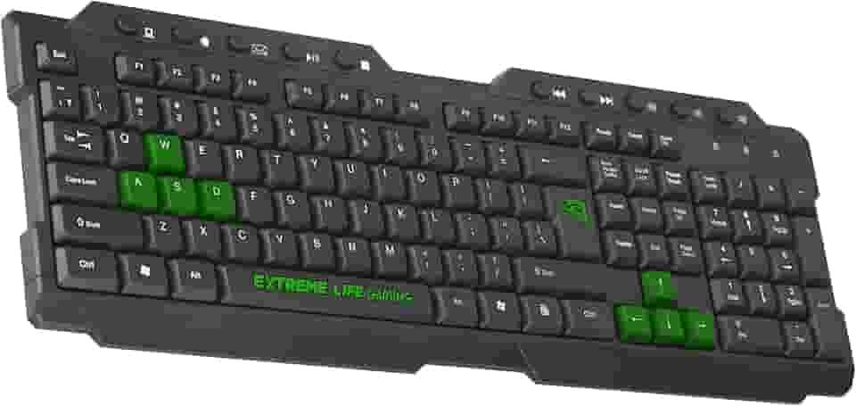 ELG TGDW - Teclado Gamer Dragon War com Tecnologia de Membrana Dupla para Respostas Rápidas e Precisas Preto/Verde