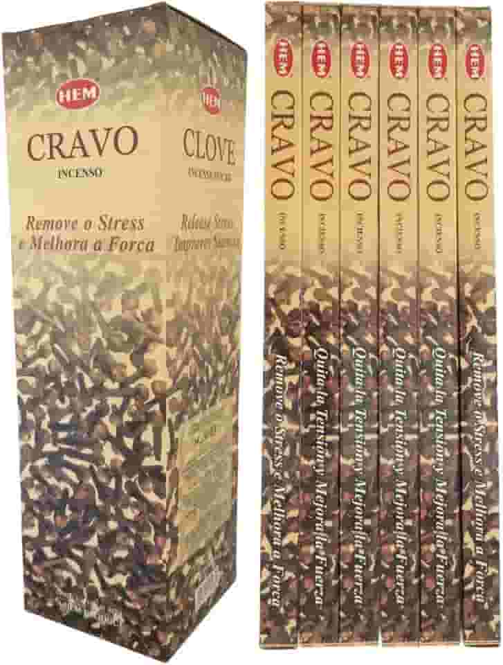 Incenso Indiano Hem Cravo - Prosperidade e Sucesso 6 Caixas