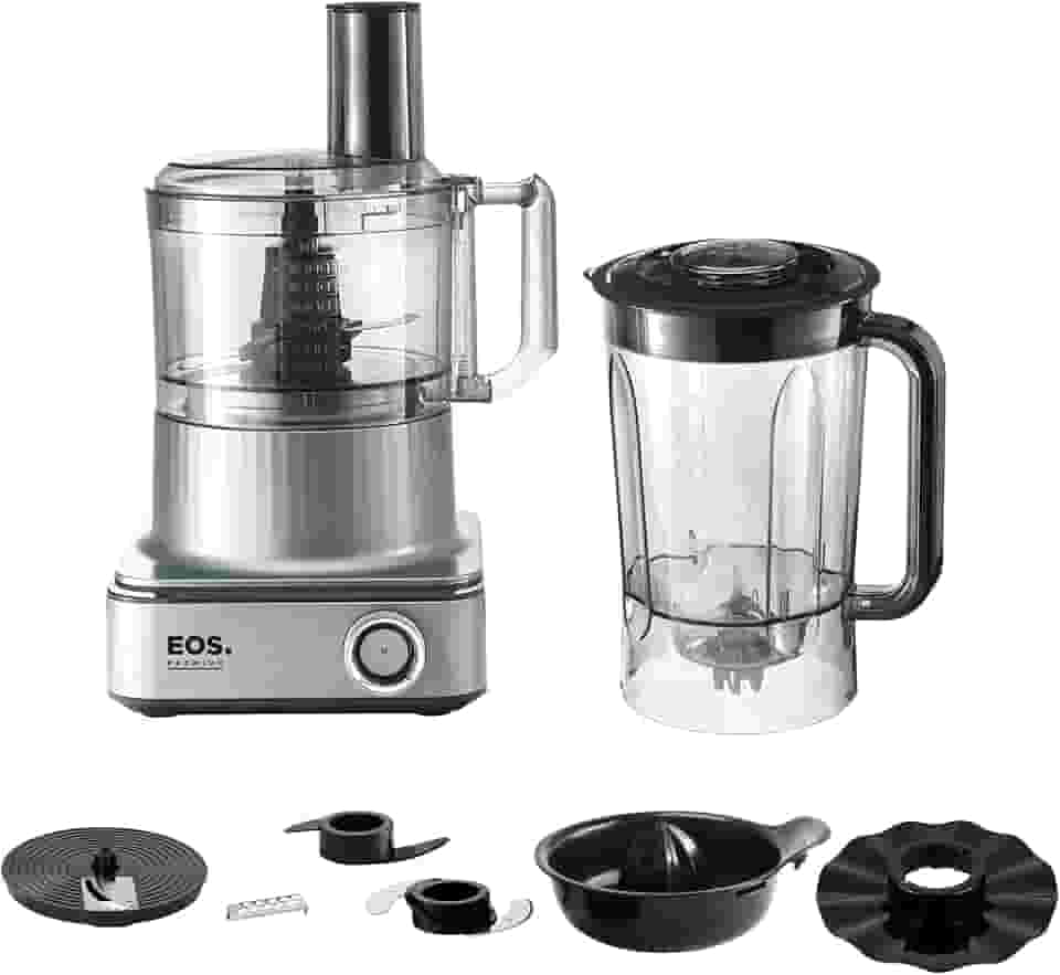 Processador de Alimentos EOS Premium 7 em 1 Multipro Master Digital Prata 1000W EPS03S 220V
