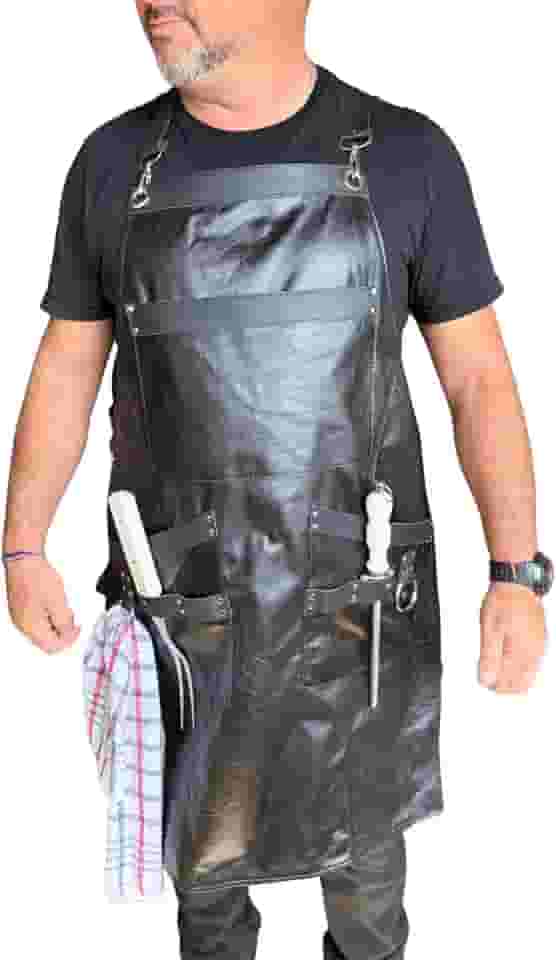 Avental de couro legitmo churrasqueiro Profissional