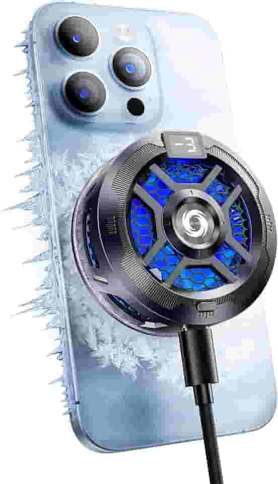 Cooler Magnético Para Celular Para Jogos, Ventilador De Resfriamento Para Celular Com Modo Duplo/Exibição De Temperatura, Radiador Portátil Para Iphone Magsafe Series/Android/Ipad/Tablet, Res