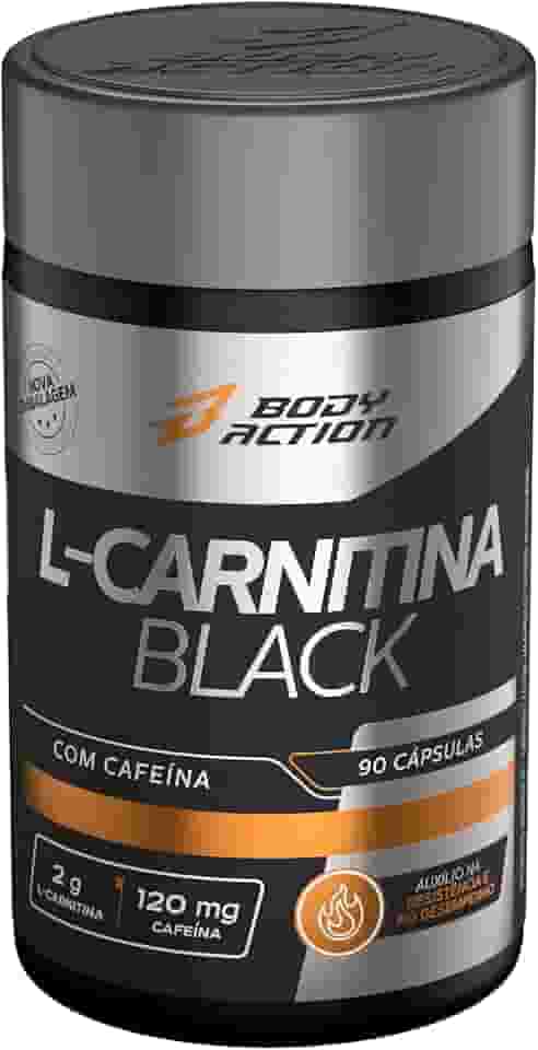 L-Carnitina Black Com Cafeína 90 Cápsulas Bodyaction