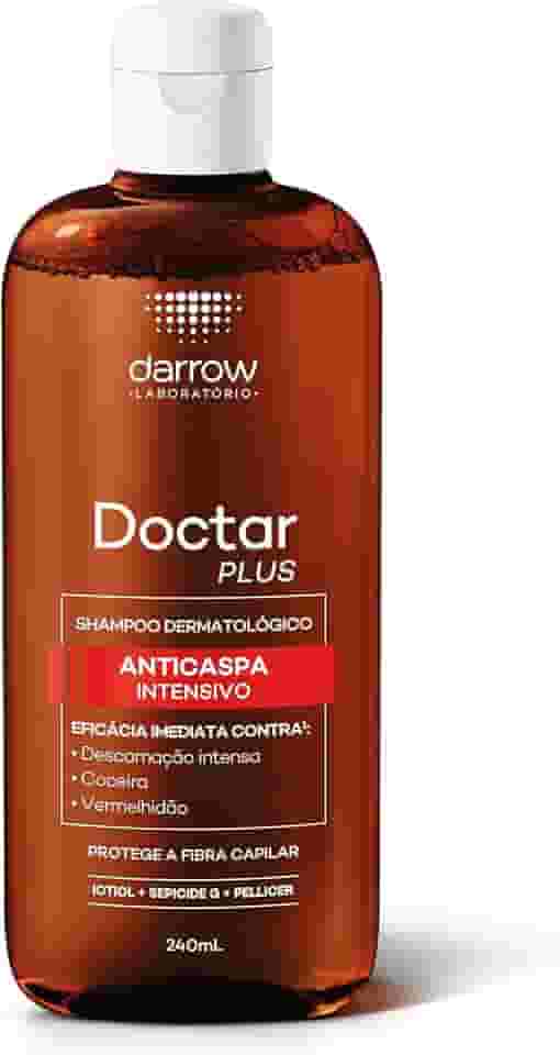 Darrow Doctar Plus Shampoo Dermatológico Anticaspa Intensivo com Fórmula Sem Sulfato que Reduz Descamação, Coceira e Oleosidade e Protege a Fibra Capilar, 240ml
