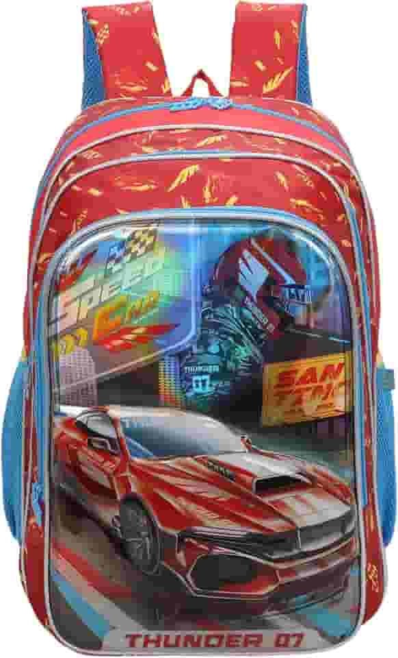 SANTINO, Mochila Infantil Speed Car Tunning Race by Santino Poliéster SCM11U Vermelho