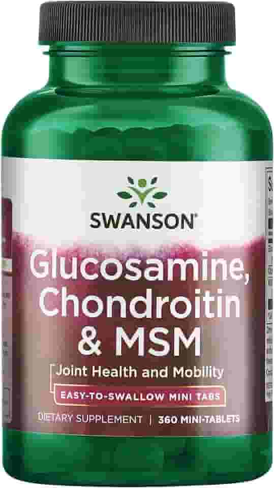 Suplemento Glucosamina Condroitina e MSM Swanson 360 Comp
